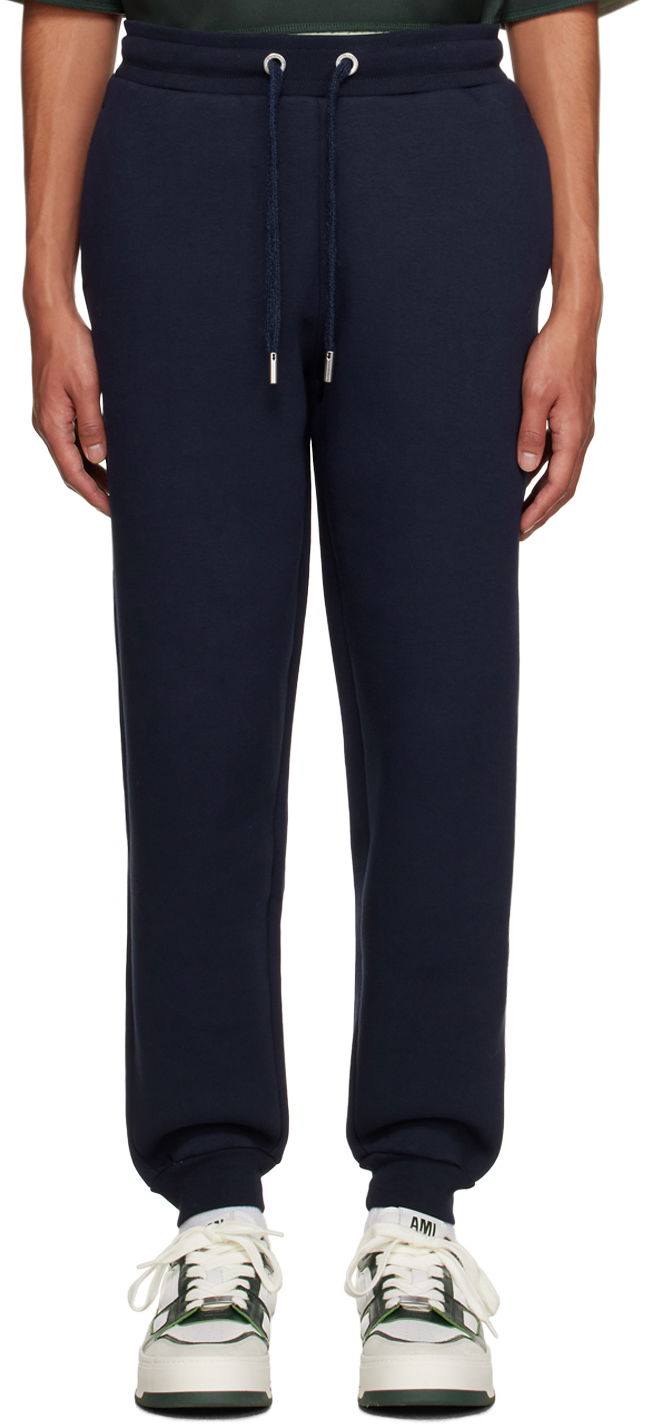 Verryttelyhousut AMI Drawstring Sweatpants Tummansininen | UTR207.740, 0