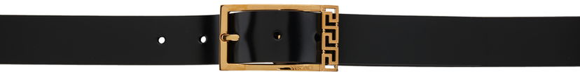 Vyöt Versace Black Greca Leather 3 CM Belt Musta | 1015105_1A08779