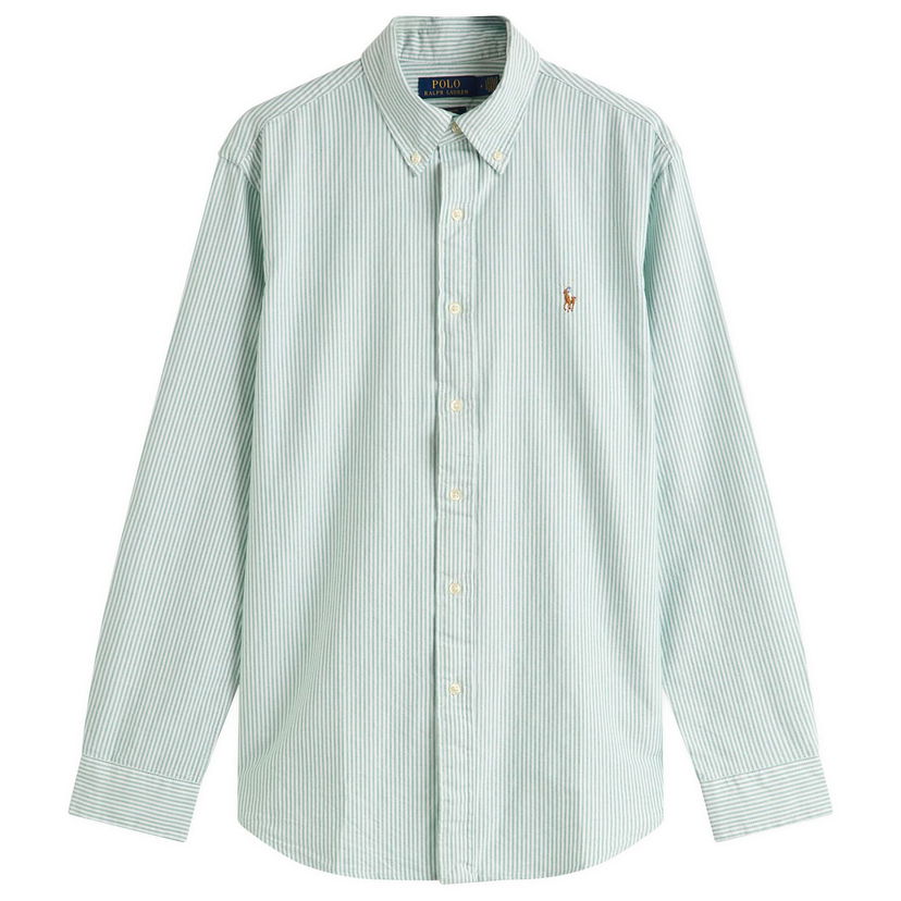 Paita Polo by Ralph Lauren Ralph Lauren Button-Down Striped Oxford Shirt, Size Large Vihreä | 710953704010-GRN