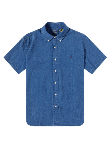 Paita Polo by Ralph Lauren Seersucker Tummansininen | 710906575002