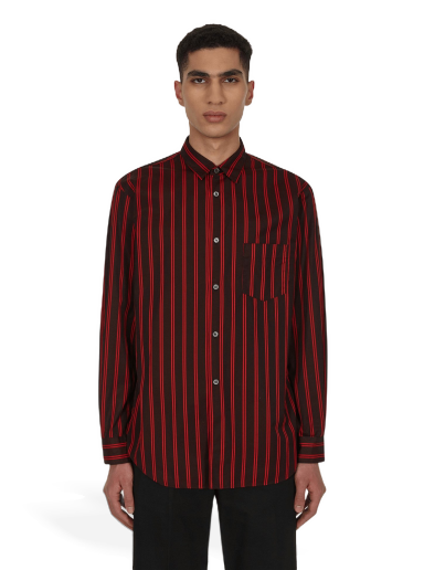 Paita Comme des Garçons Yarn Dyed Stripe Shirt Musta | FI-B017 1