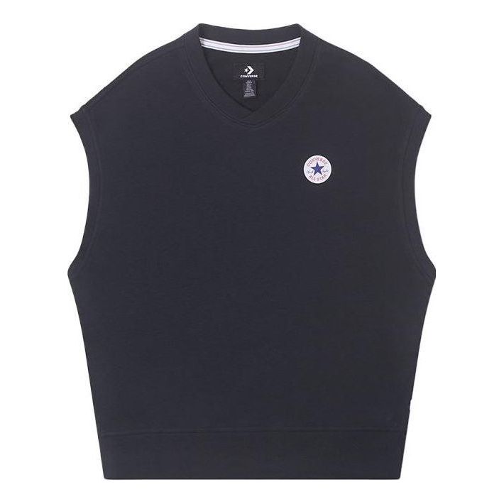 Liivi Converse Knitted V-neck Vest Musta | 10025908-A02