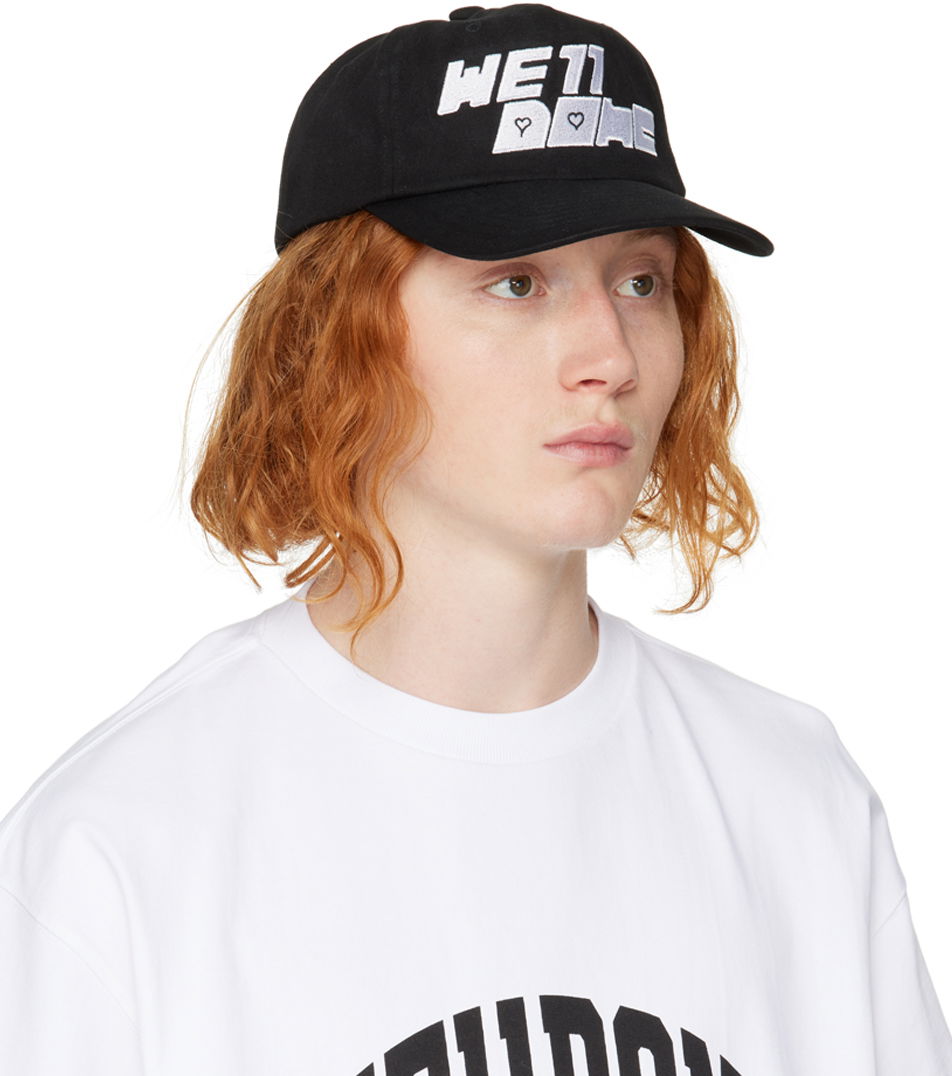Korkki We11done We11done Square Logo Washed Cap Musta | WD-AH3-22-416-U-BK, 1
