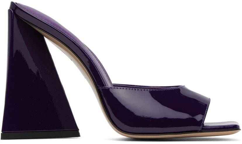 Asusteet The Attico Attico Devon Patent Leather Heeled Mules Violetti | 241WS000 L002