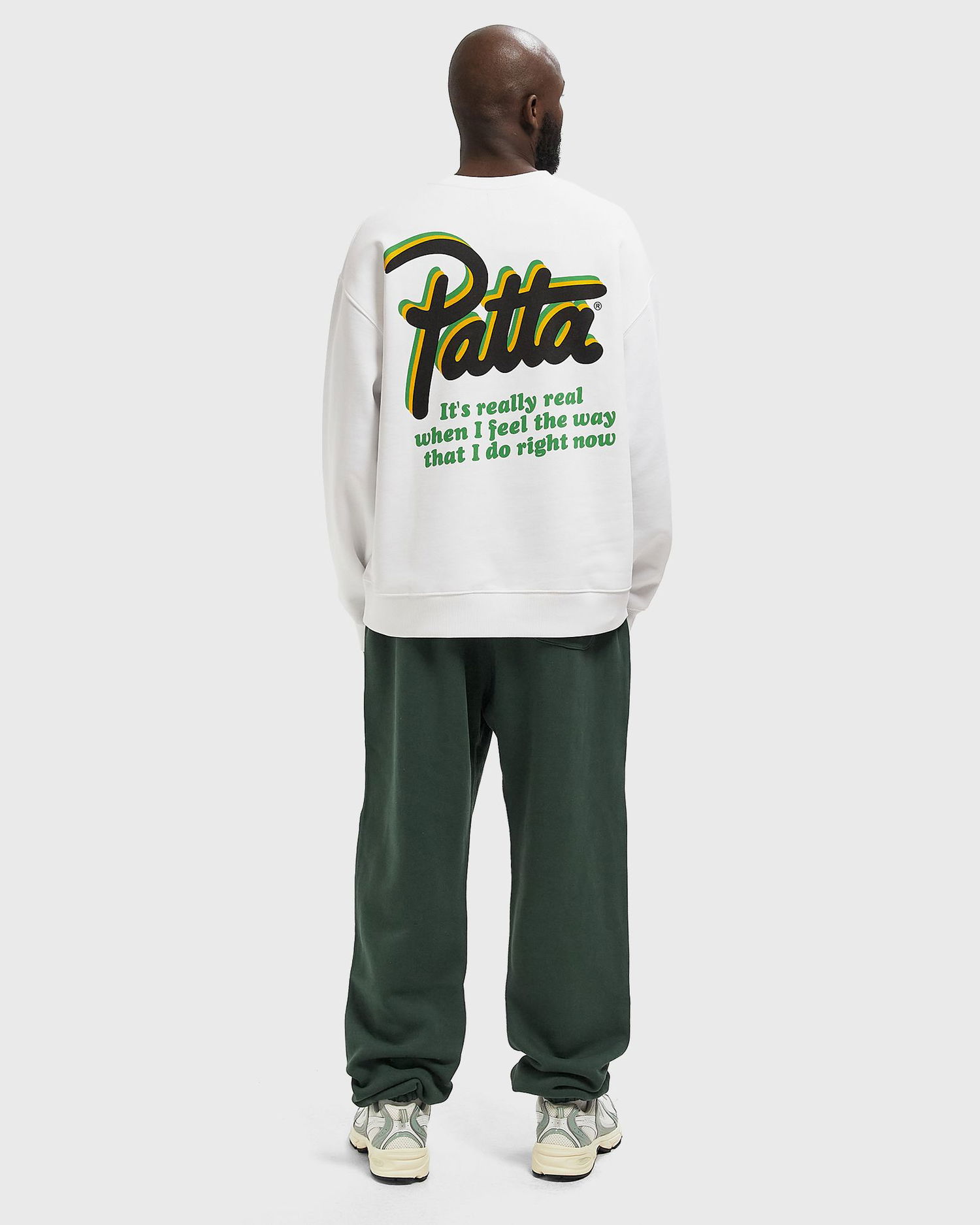 Huppari Patta Block Party Graphic Crewneck Sweater Valkoinen | POC-AW25-2050-315-0008-087, 1