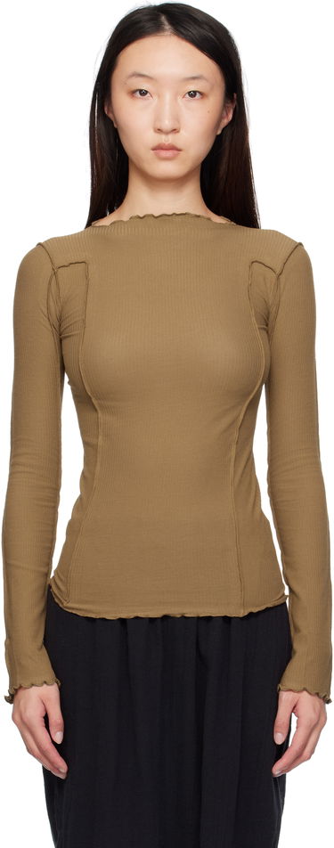 T-paita Baserange Baserange Omato Long Sleeve T-Shirt Ruskea | TTML-RB-SU25, 0