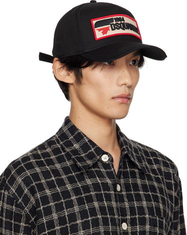 Korkki DSQUARED2 Dsquared2 Logo Patch Baseball Cap Musta | BCM0563_05C00001_2124, 1