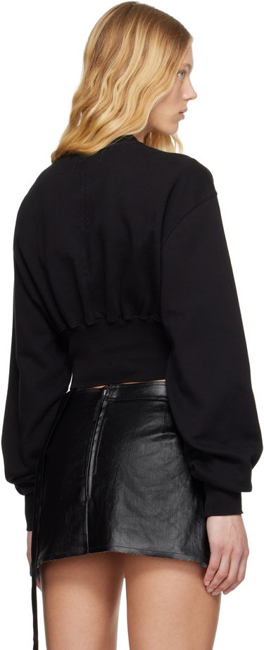 Villapaita Rick Owens Rick Owens DRKSHDW Hollywood Tatlin Cropped Sweatshirt Musta | DS01E3225 FP, 2