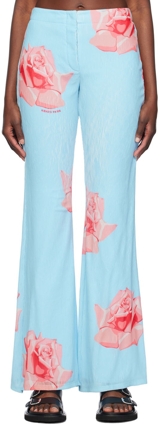Housut KENZO Paris Rose Trousers Sininen | FE52PA0859E1