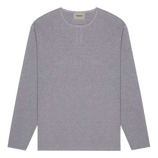 Villapaita Fear of God Essentials Long Sleeve Henley Harmaa | FOG-FW20-179