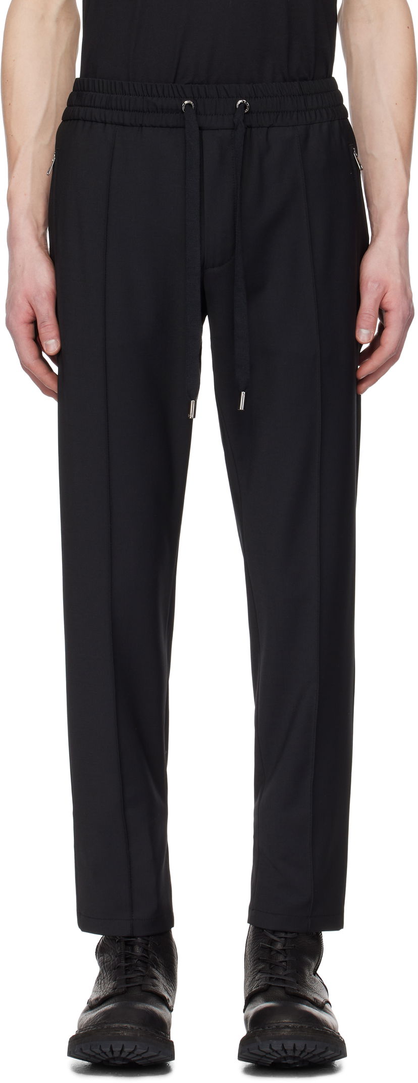 Verryttelyhousut Dolce & Gabbana Dolce&Gabbana Tela Lana Track Pants Musta | GYACETFURK8