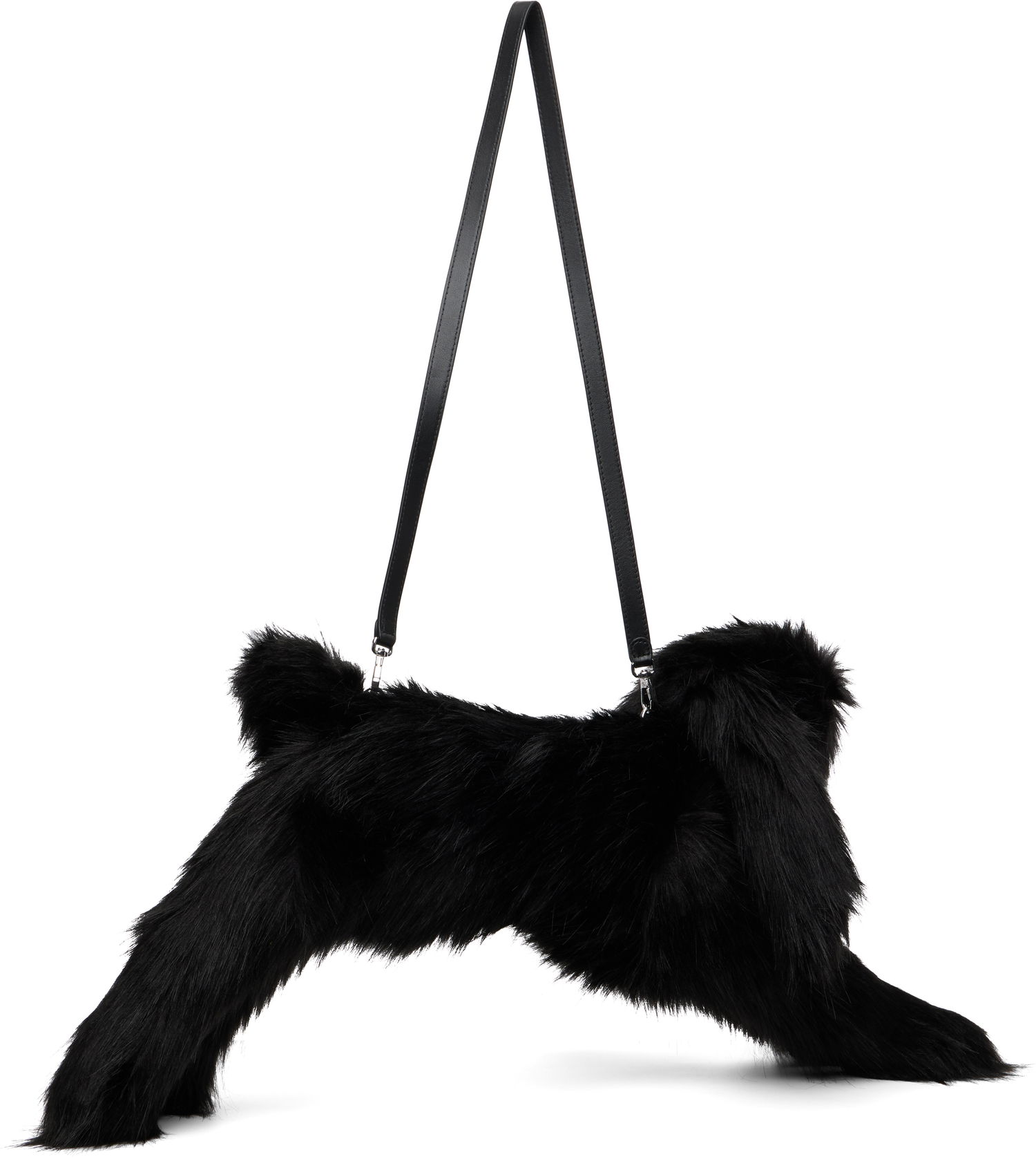 Olkalaukku Simone Rocha Simone Rocha Faux Fur Hare Crossbody Bag Musta | BAG197B 0815, 1