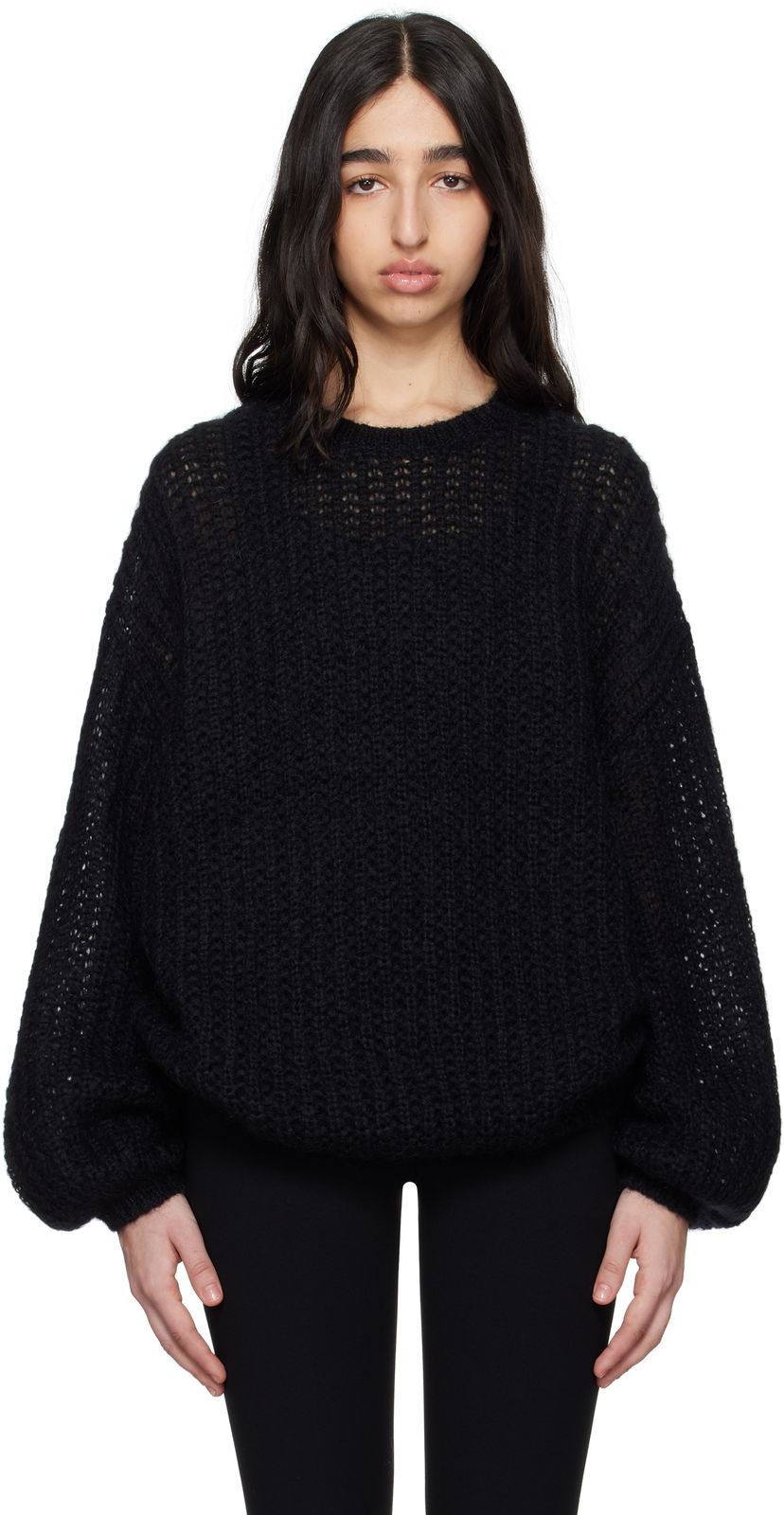 Villapaita TOTEME TOTEME Puffed Knit Sweater Musta | 252-WRT0547-YA0160