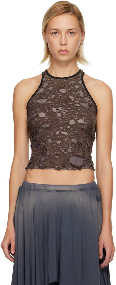Tankkitoppi Diesel Destroyed Layered Halter Tank Top Ruskea | A18523 0IKCK, 0