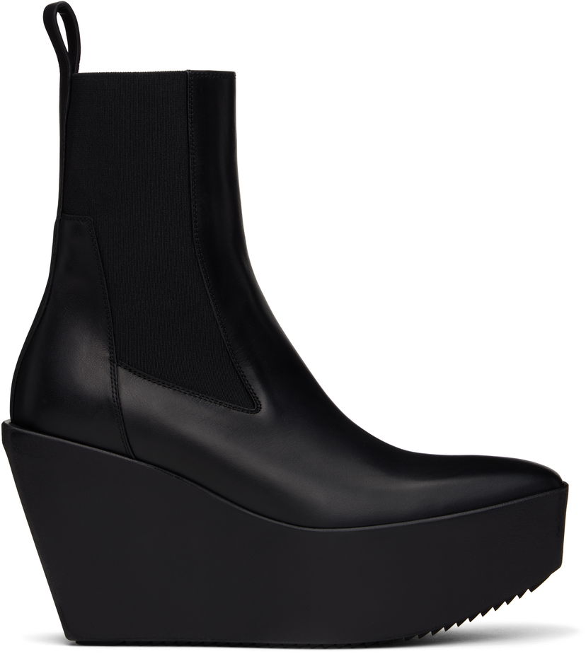 Vaatteet Rick Owens Rick Owens Hollywood Sliver Platform Beatle Boots Musta | RP01E7851 LOO