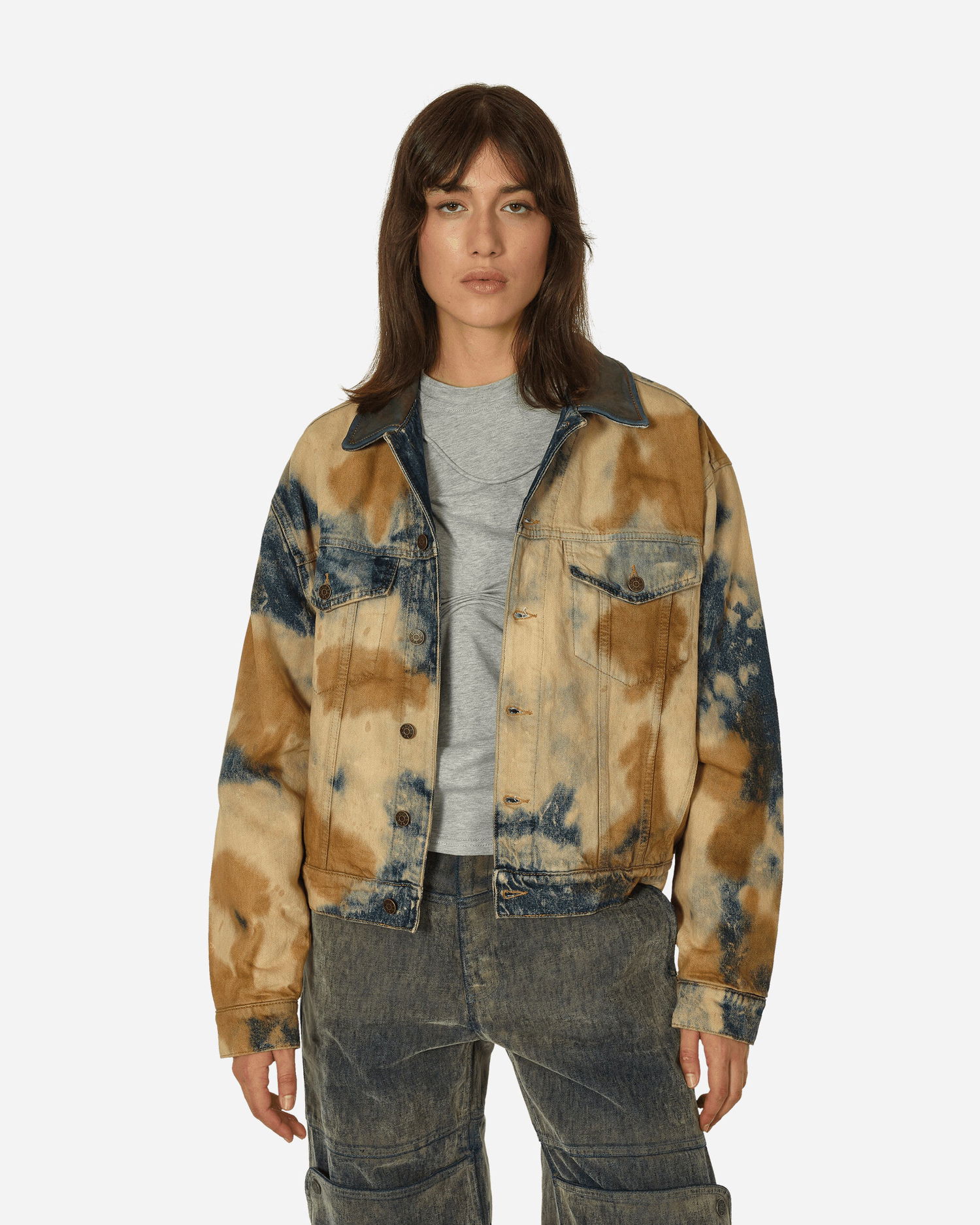 Takki GUESS Bleached Denim Jacket Acid Savas Wash Monivärinen | M3BU97D4S12 F33D, 0