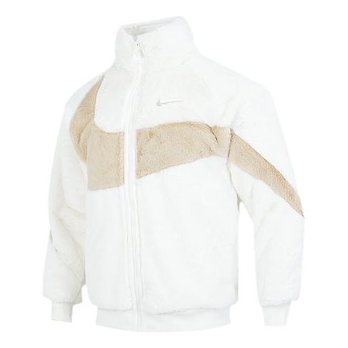 Takki Nike NSW Swoosh Faux Fur Jacket Valkoinen | FB7664-133