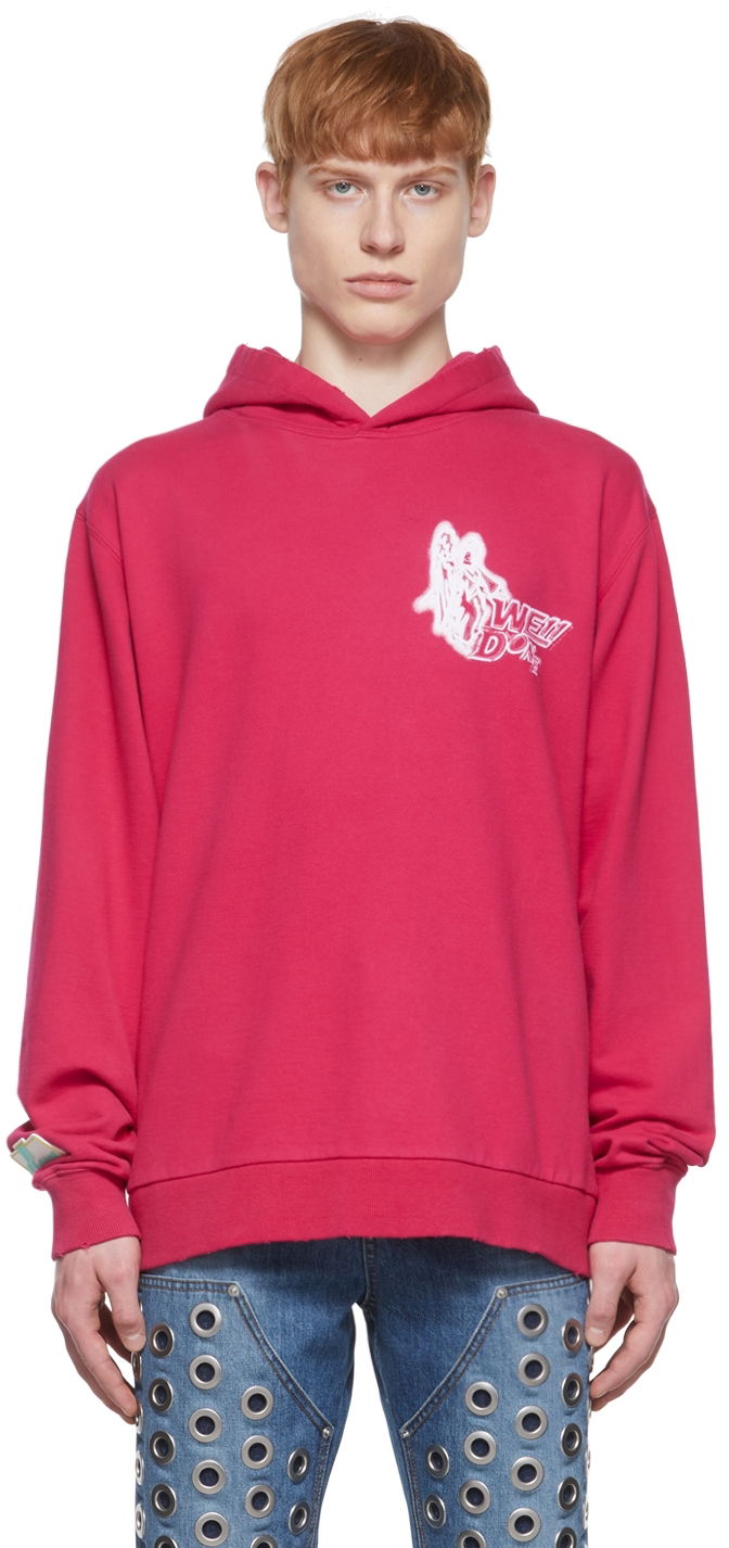 Huppari We11done Cotton Hoodie Vaaleanpunainen | WD-TH1-22-549-U-HP