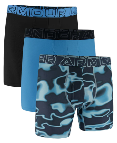 Nyrkkeilijät Under Armour Performance Tech Mesh 6" Print Boxerjock - 3 Pack Monivärinen | 1383885-494, 0