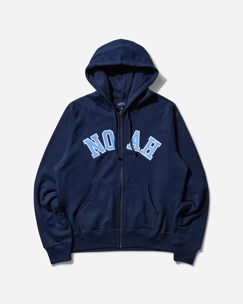 Huppari Noah Arch Appliqué Zip-Up Hoodie Tummansininen | SS194SS25 NVY