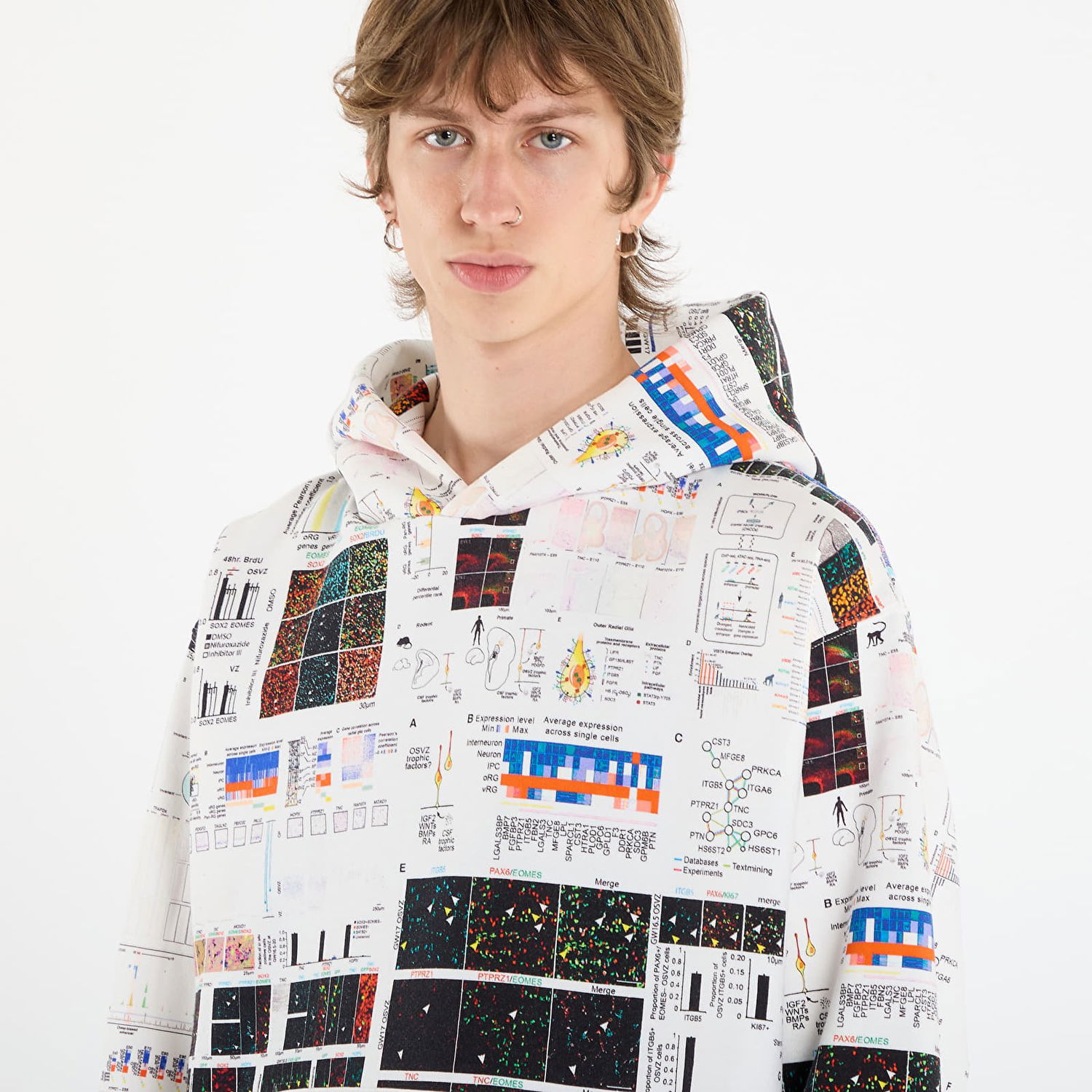 Huppari Pleasures Textbook Hoodie Monivärinen | P25F023-MULTI, 1