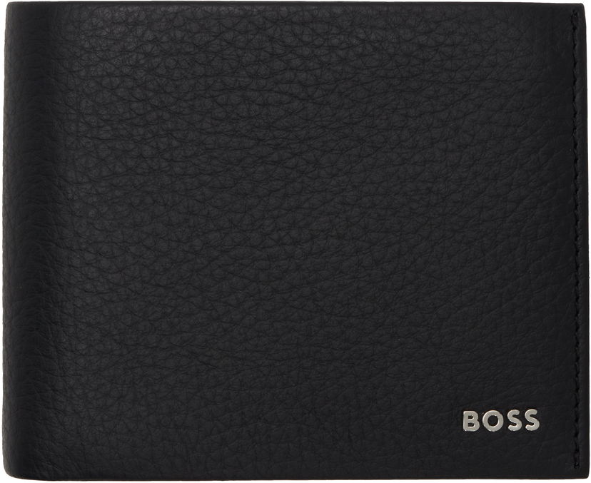 Lompakko BOSS Men's Leather Bifold Wallet Musta | 50529505