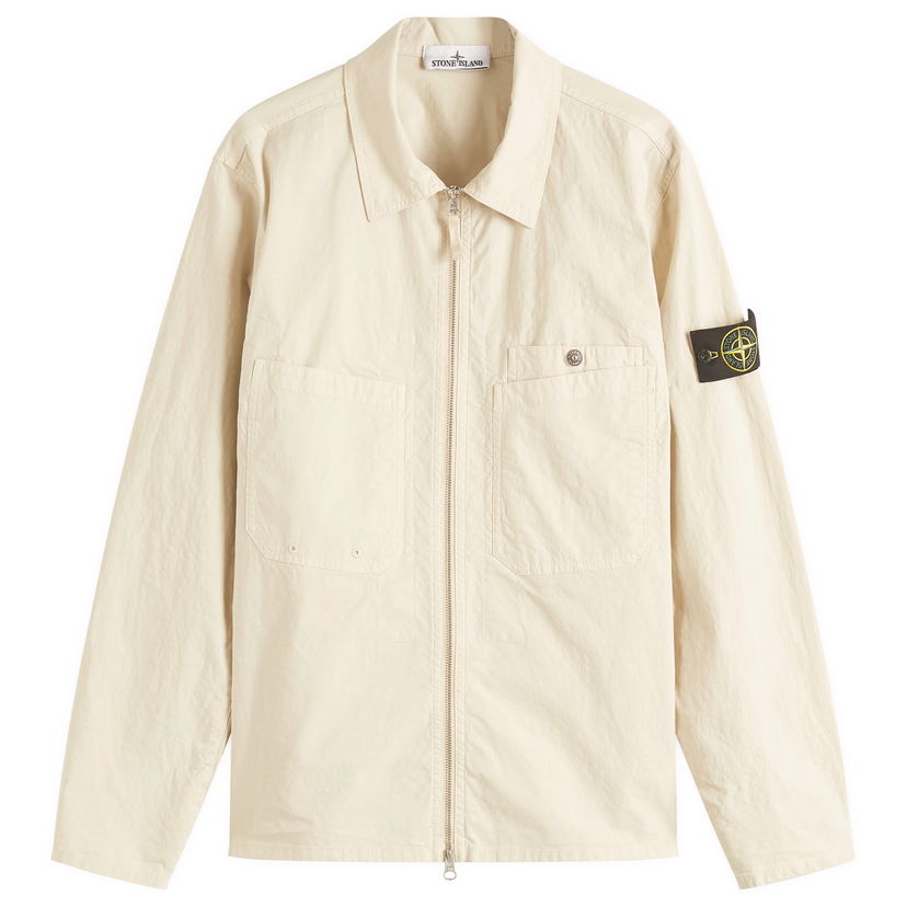 Paita Stone Island Men's Mil-Spec Stretch Ripstop-TC Shirt Jacket, Size Large Beige | K1S151200012-V0095