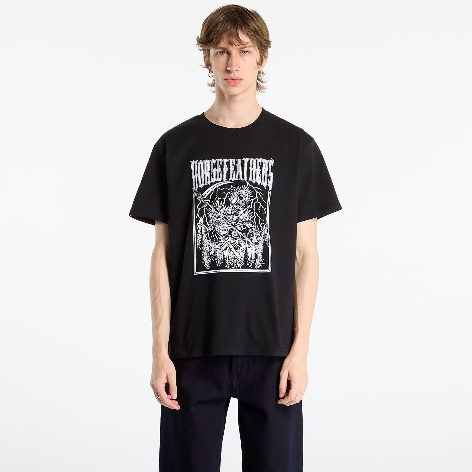 T-paita Horsefeathers Danihell Graphic T-Shirt XXL Musta | SM1406A, 0