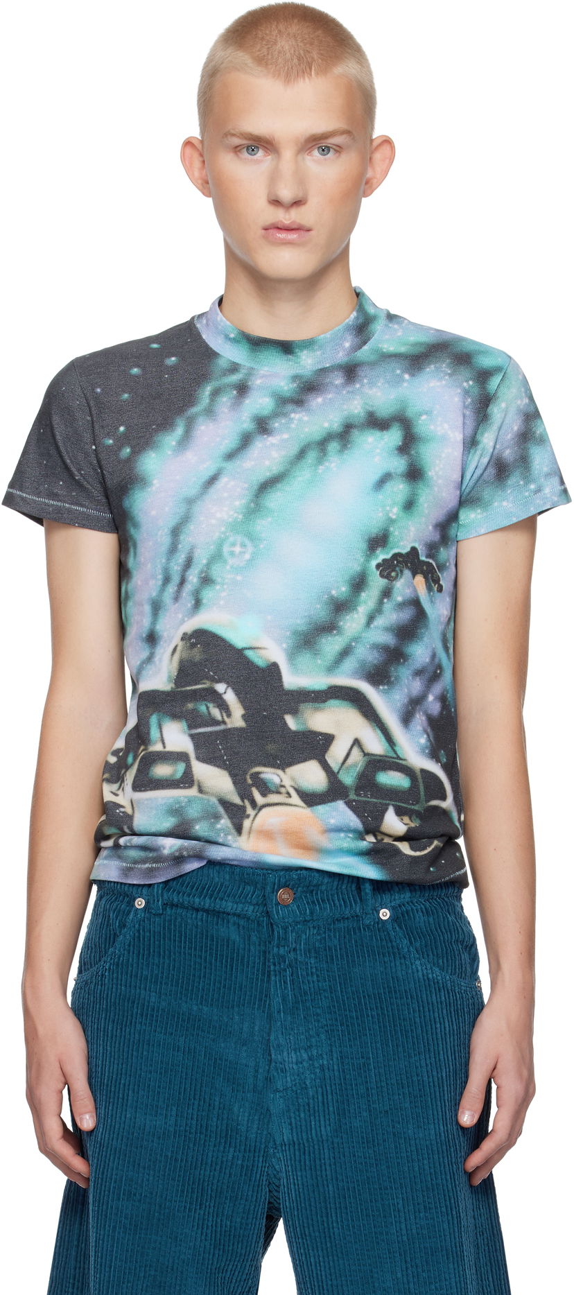 T-paita ERL ERL Space Graphic T-Shirt Sininen | ERL09T003