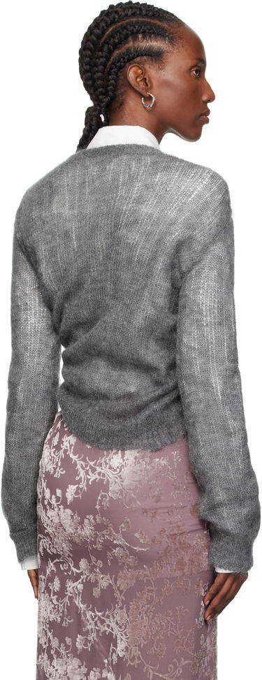 Villapaita Ann Demeulemeester Ann Demeulemeester Zinaida Drawstring Sweater Harmaa | 2520-W-KN35-KN069-088, 2