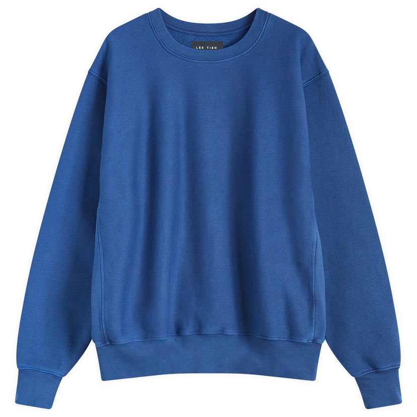 Huppari LES TIEN Heavyweight Crop Crew Sweatshirt Sininen | CF-1003-PD-WBL