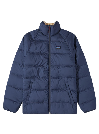 Puffer takki Patagonia Reversible Silent Down Jacket Tummansininen | 20670-NENA