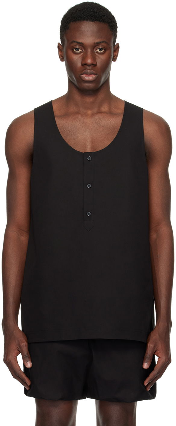 Tankkitoppi We11done We11done Scoop Neck Tank Top Musta | WD-BL1-24-118-M-BK