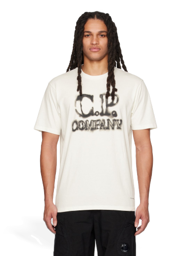 T-paita C.P. Company Blurry T-Shirt Valkoinen | 14CMTS348A-005431G