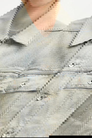 Takki Rick Owens Rick Owens DRKSHDW Trucker Worker Denim Jacket Sininen | DS02E7701.DMP, 3