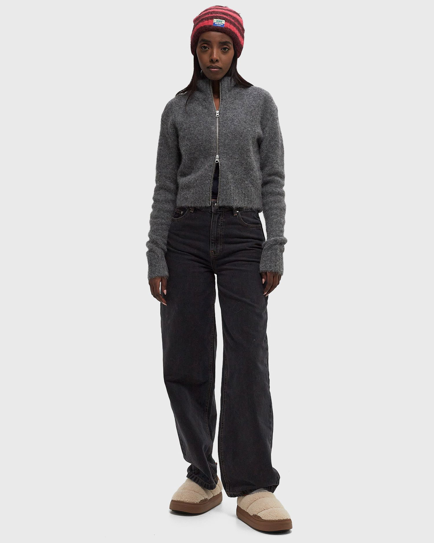 Villapaita Samsoe Samsoe Samsøe & Samsøe SAJEANNE Zip Cardigan Harmaa | F24400072-IRON-GATE, 1