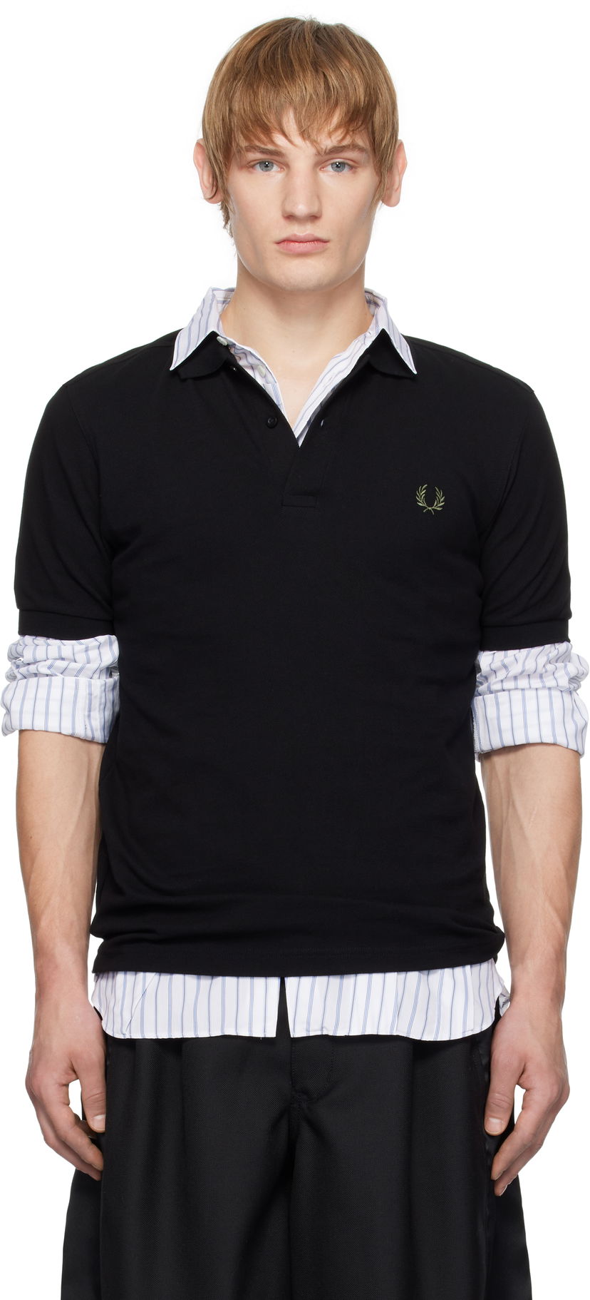 Poolopaita Comme des Garçons Shirt Edition 'Freedom Is Energy' Polo Musta | FN-T501-W24
