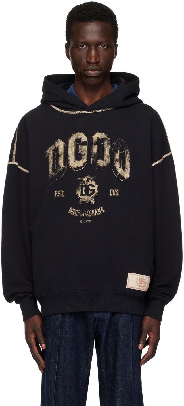 Huppari Dolce & Gabbana Oversize Hoodie Musta | G9AJATG7NQC