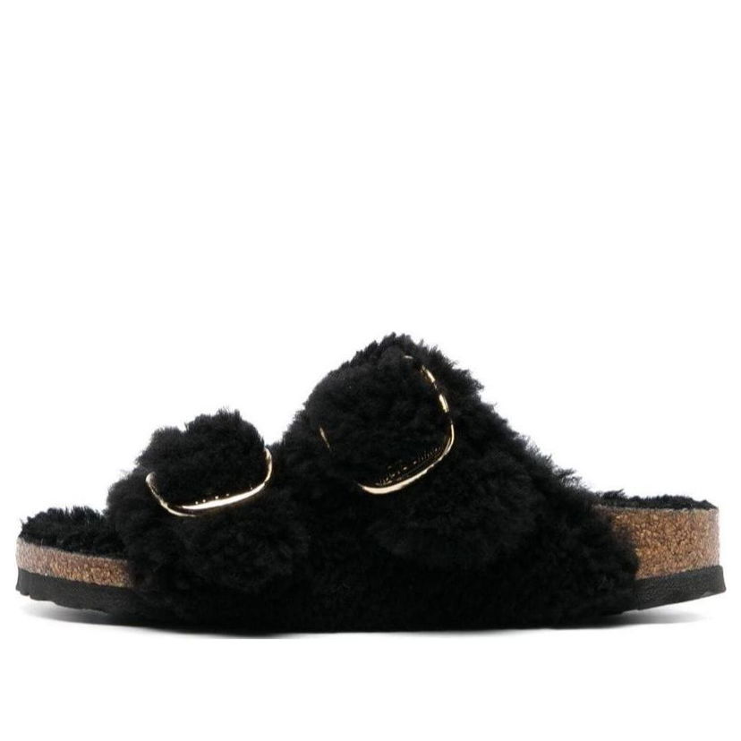 Tennarit ja kengät Birkenstock Arizona Big Buckle Shearling Narrow Fit Sandals Musta | 1025920