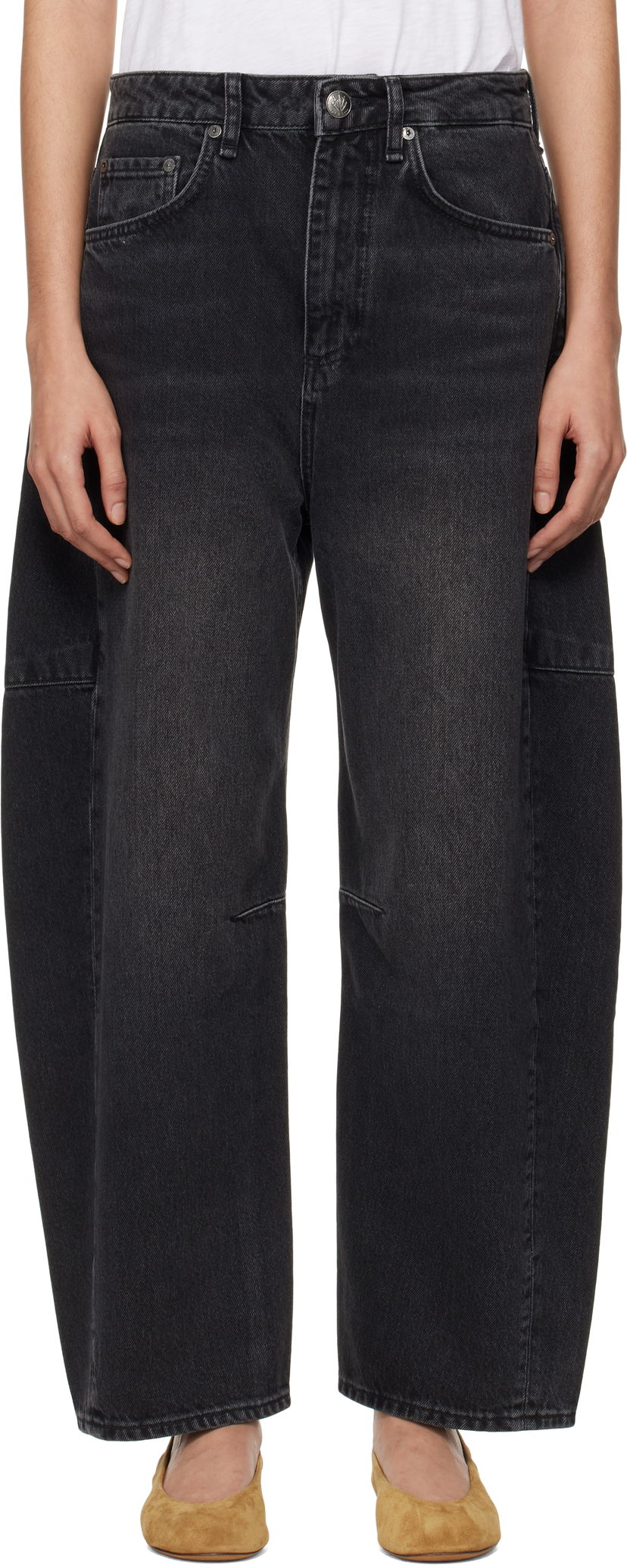 Jeans rag & bone rag & bone 'The Charlie' High-Rise Barrel Jeans Musta | WDD24F2994ACBS