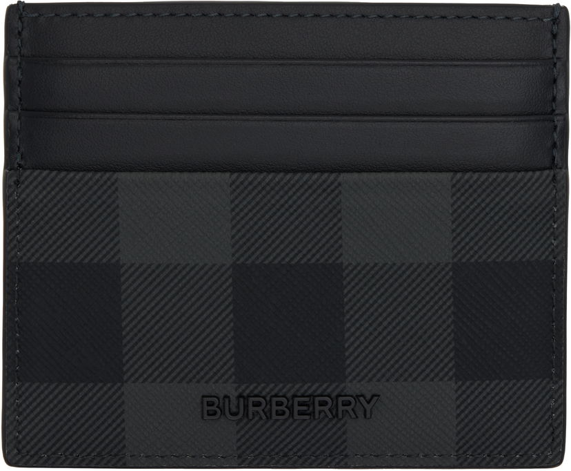 Lompakko Burberry Burberry Sandon Check Card Holder Musta | 8112259