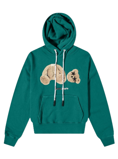 Huppari Palm Angels Spray Logo Kill The Bear Popver Hoody Vihreä | PMBB058F21FLE0125760
