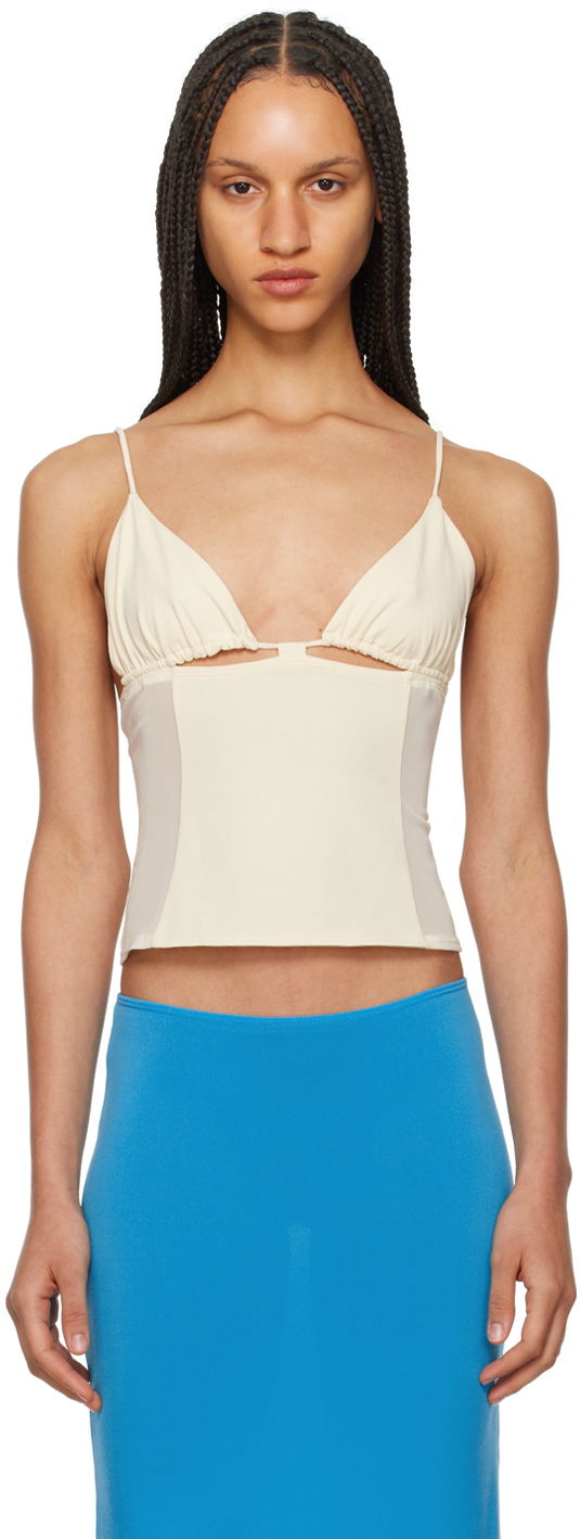 Rintaliivit Miaou Miaou Ellie Cutout Tank Top Beige | 7113JRBCRM
