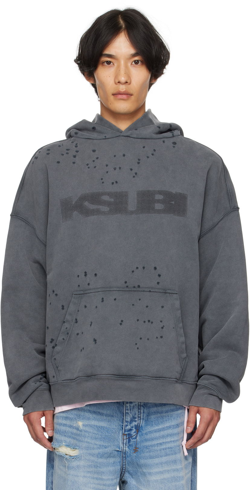 Huppari Ksubi Ksubi Blasted Ekcess Hoodie Harmaa | MPF25FL005