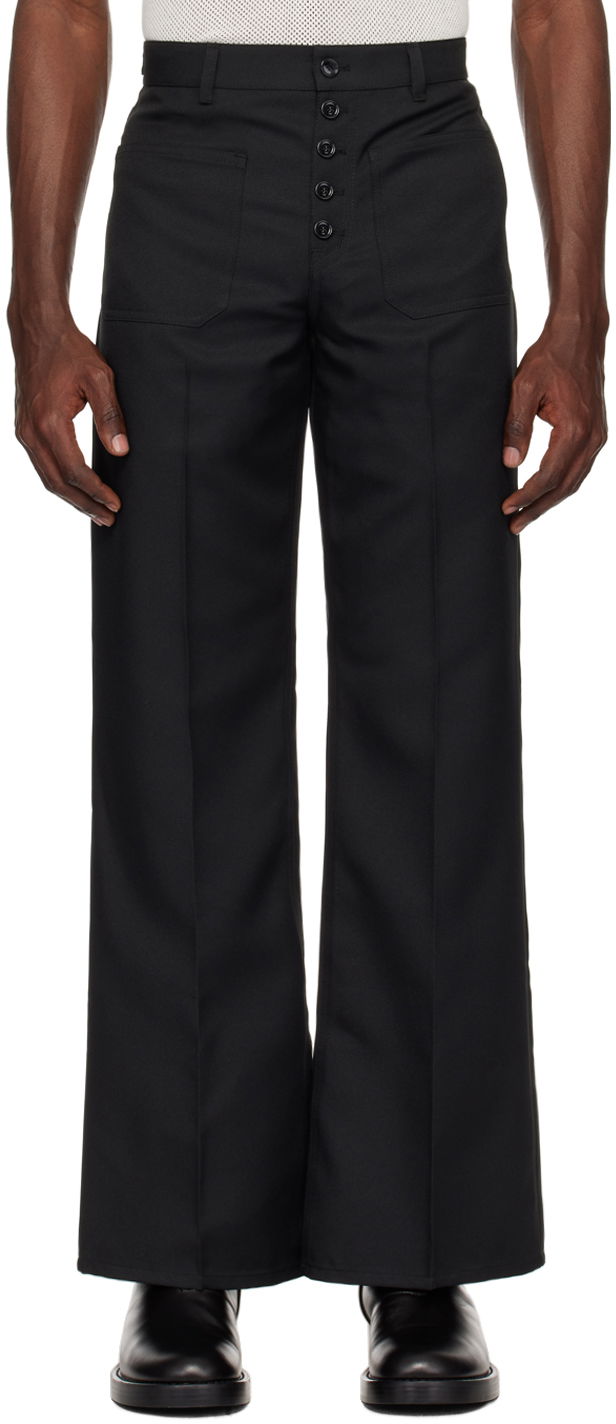 Housut Courrèges Multiflex Flared Trousers Musta | 124CPA201PL0136