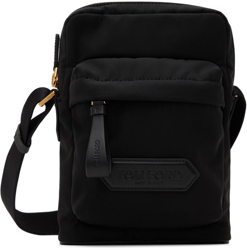 Olkalaukku Tom Ford Nylon Zip Crossbody Messenger Bag Musta | H0461-TNY017G