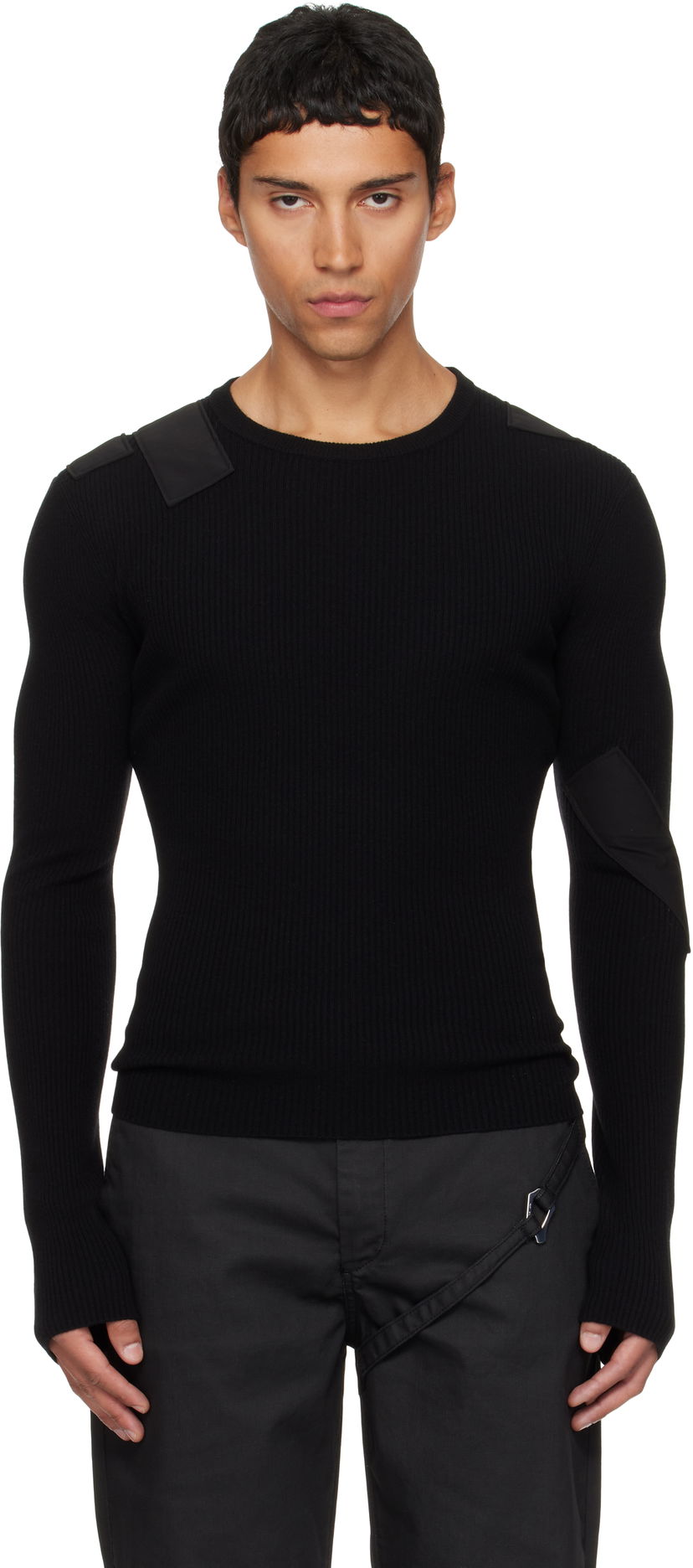 Villapaita HELIOT EMIL HELIOT EMIL Glare Knit Sweater Musta | AW25_M_07_080_BLK01