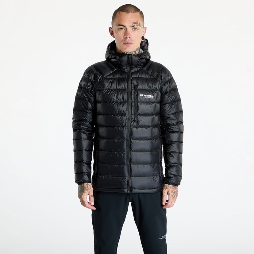 Puffer takki Columbia Arctic Crest™ Down Hooded Jacket Black Musta | 2088774010
