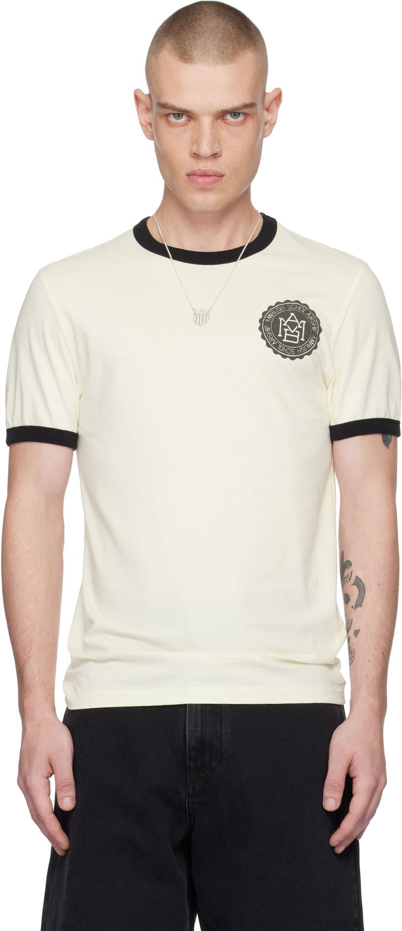 T-paita Ambush Ringer Graphic T-Shirt Beige | BMAA00EF24JER0013110