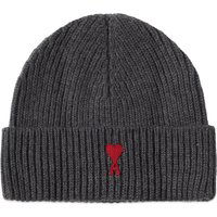 Pipo AMI Paris A Heart Logo Beanie Harmaa | BFUHA106-018-084, 1